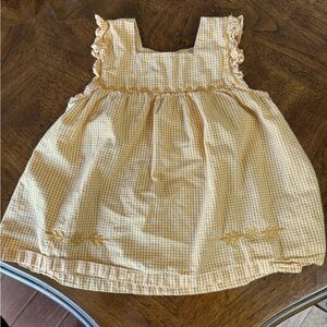 PINK CHICKEN - Yellow Gingham Girls Top